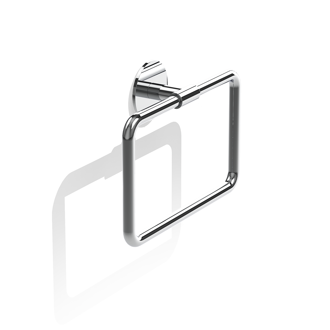 DW BA SK HTR BASIC Towel ring - Chrome - Self-adhesive
