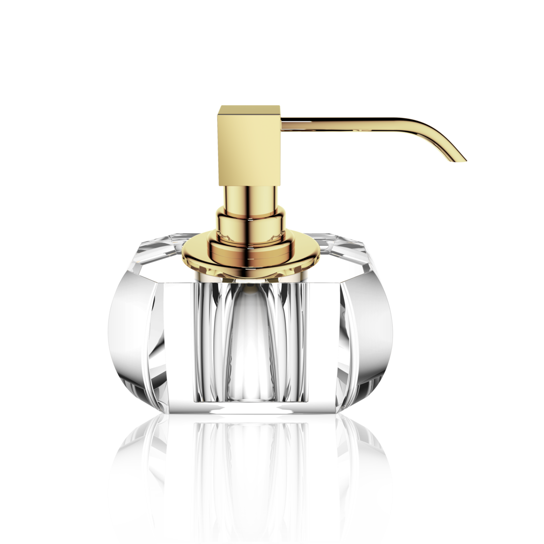 DW KR SSP KRISTALL Soap dispenser - Crystal clear / Gold 24 Carat