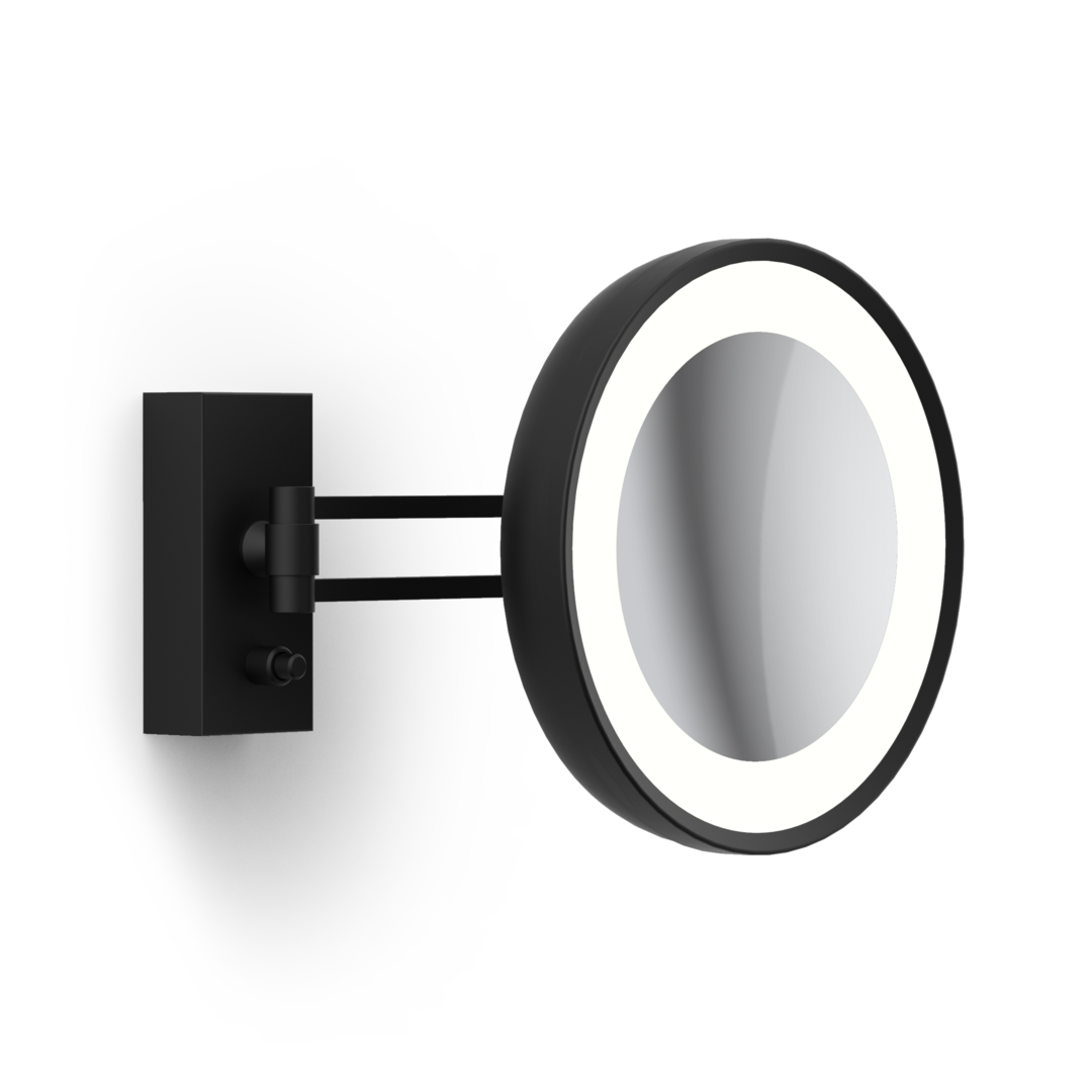 DW BS 36 7x LED Cosmetic mirror illuminated Black Matte - 7x Magnification