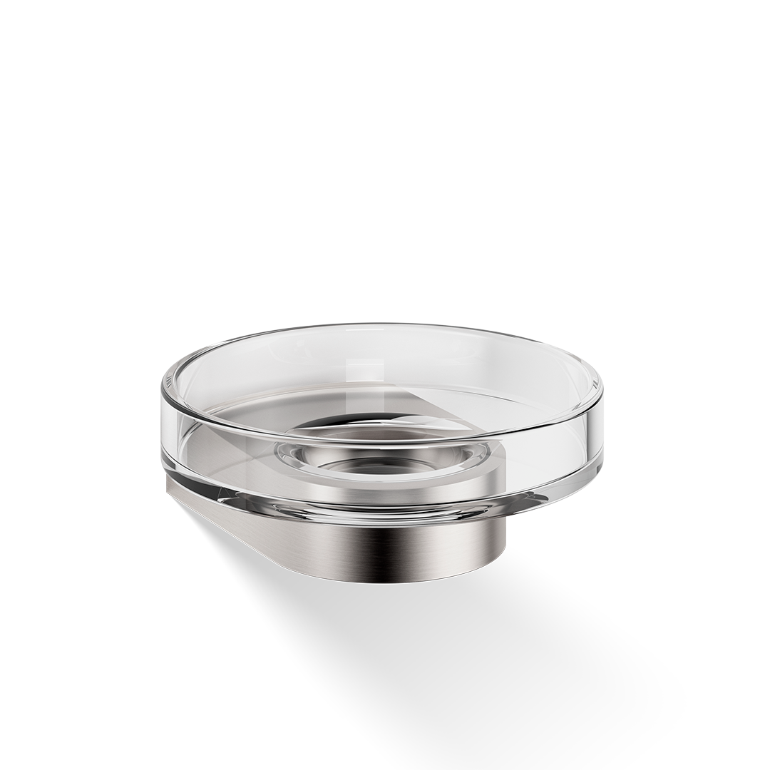 DW CENTURY WSS Soap dish WM - Stainless Steel Matte with soap dish made of KRISTALL - clear