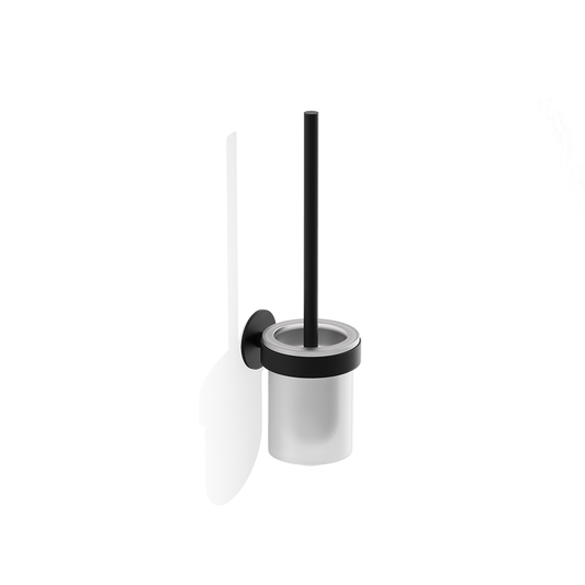 DW BA SK WBG BASIC Toilet brush set WM - Black Matte - Self-adhesive