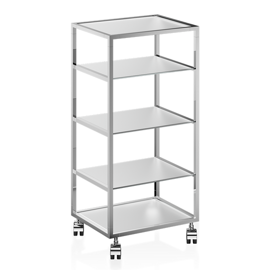 DW RW 2 Glass trolley - Chrome / glass Matte
