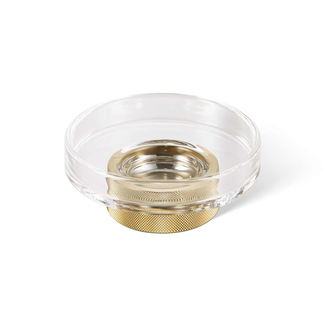 DW CLUB STS Soap dish - Gold 24 Carat with soap dish made of KRISTALL - clear