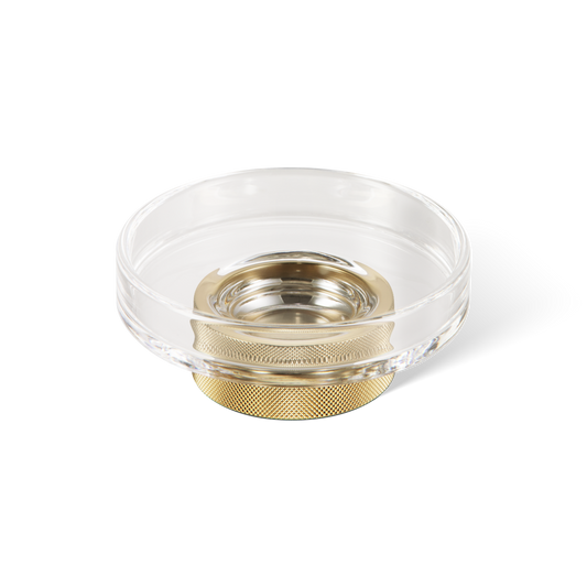 DW CLUB STS Soap dish - Gold 24 Carat with soap dish made of KRISTALL - clear