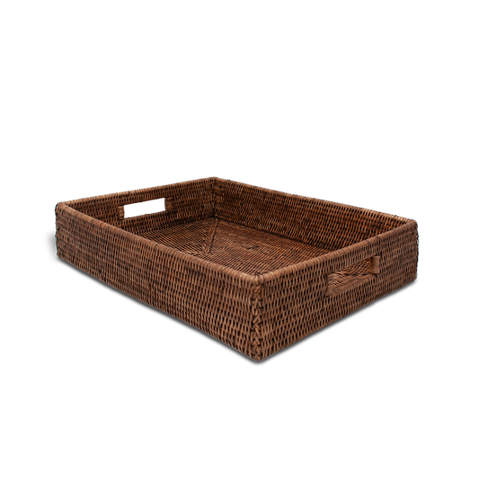 DW BASKET TRAY Tray - Rattan dark