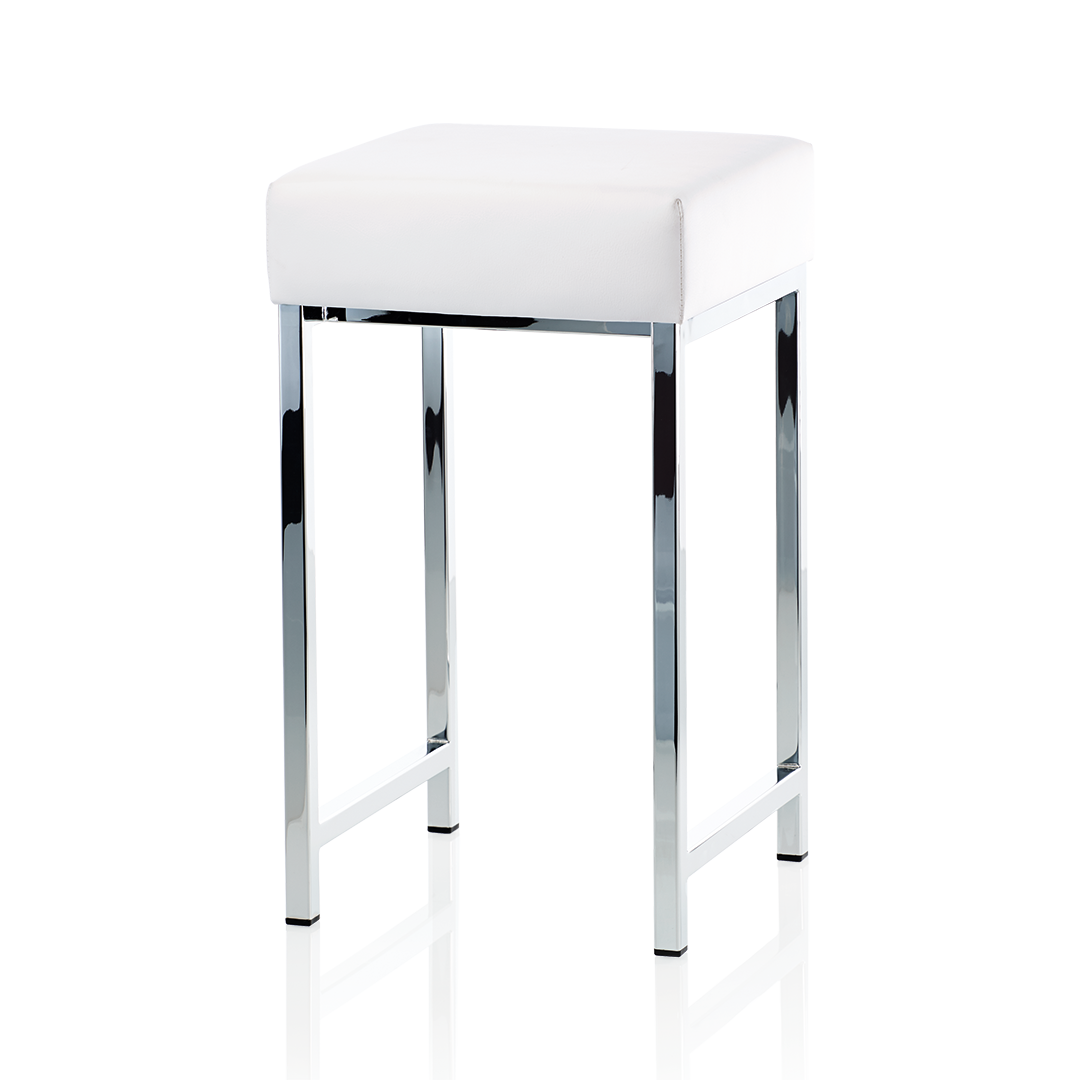 DW DW 64 Stool - Chrome / White