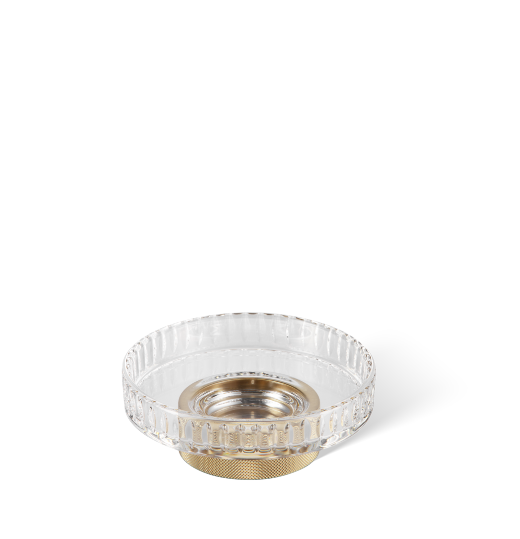 DW CLUB STS Soap dish - Gold Matte 24 Carat with soap dish made of KRISTALL - edged