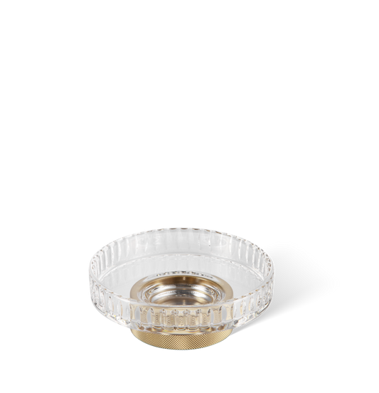 DW CLUB STS Soap dish - Gold Matte 24 Carat with soap dish made of KRISTALL - edged