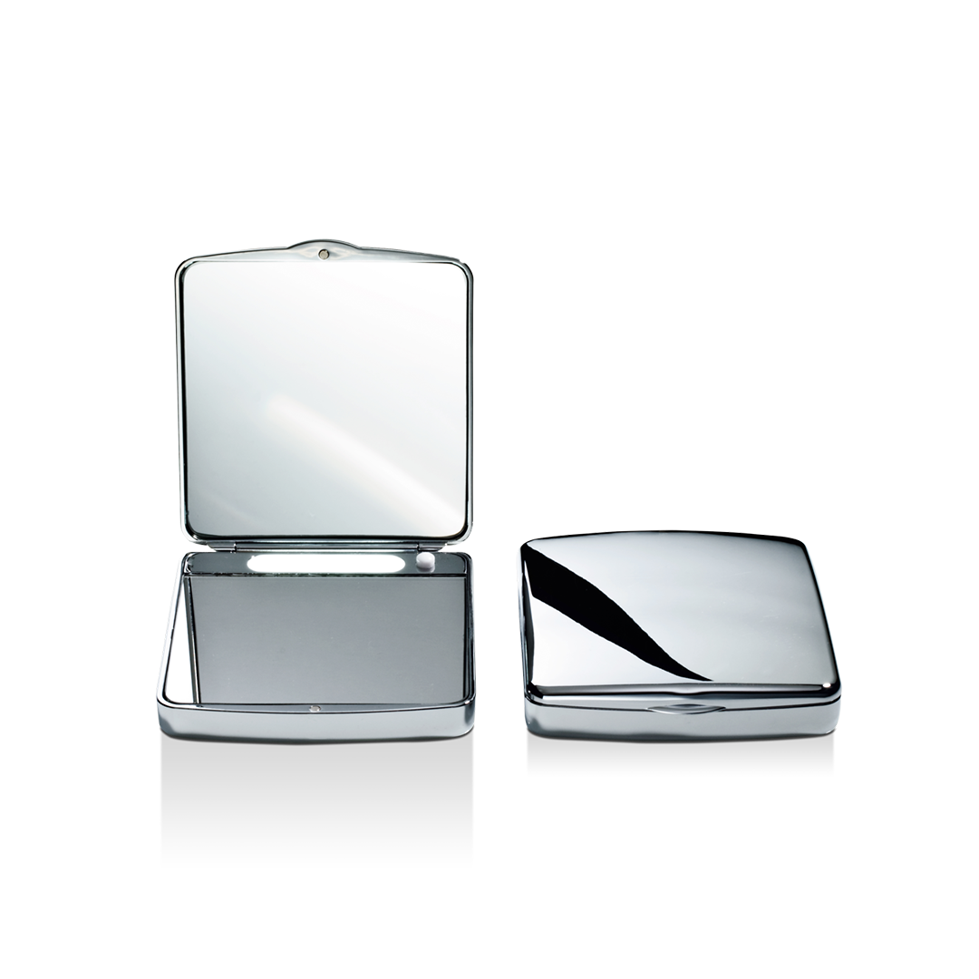 DW TS 1 LED pocket Cosmetic mirror illuminated, Chrome - 7x Magnification
