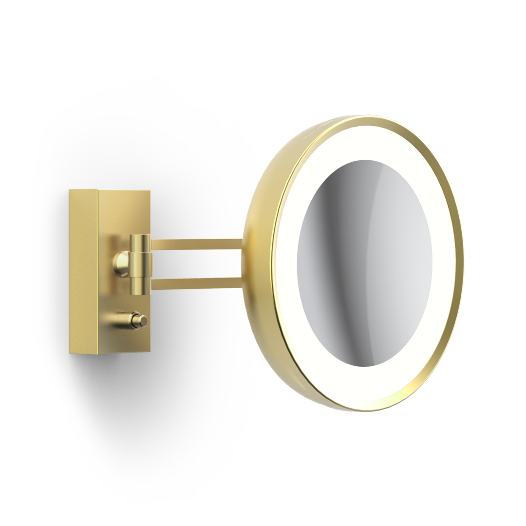 DW BS 36 7x LED Cosmetic mirror illuminated Gold Matte 24 Carat - 7x Magnification