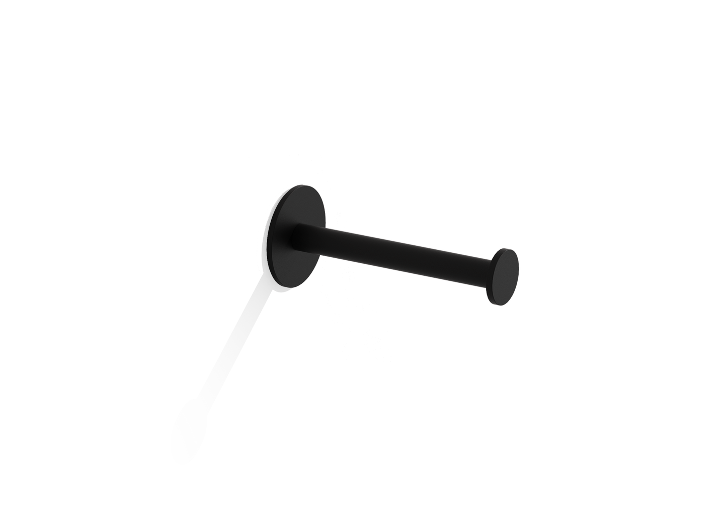DW BA SK ERH BASIC Toilet paper holder - Black Matte - Self-adhesive