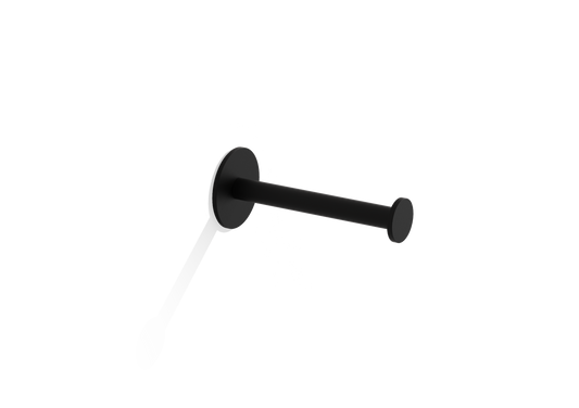 DW BA SK ERH BASIC Toilet paper holder - Black Matte - Self-adhesive