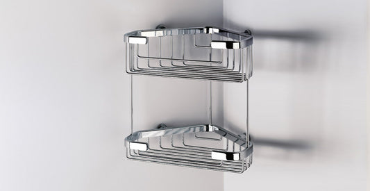 SONIA -Shower Basket Double Corner Chrome