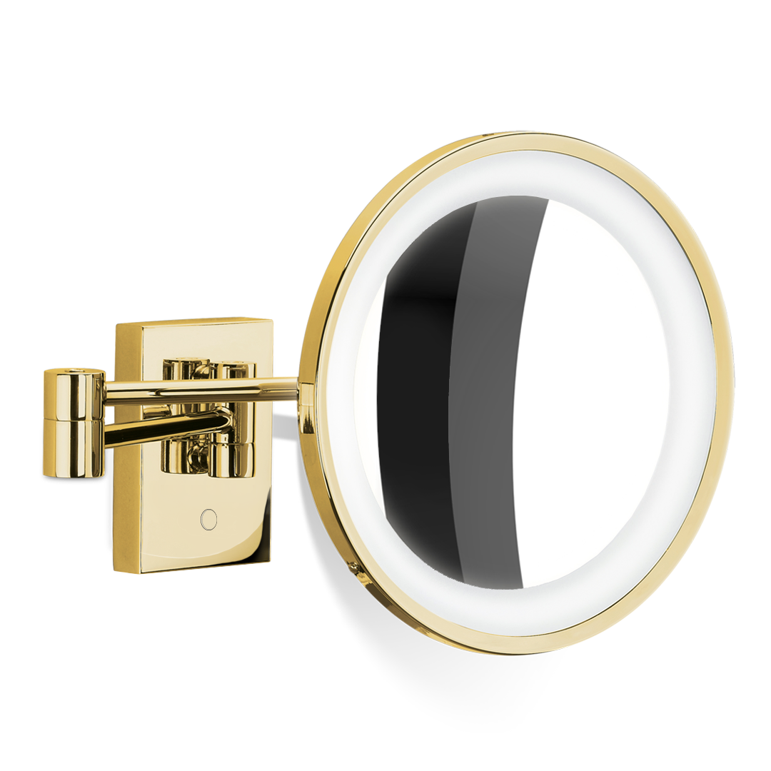 DW BS 40 3x LED Cosmetic mirror illuminated Gold 24 Carat - 3x Magnification