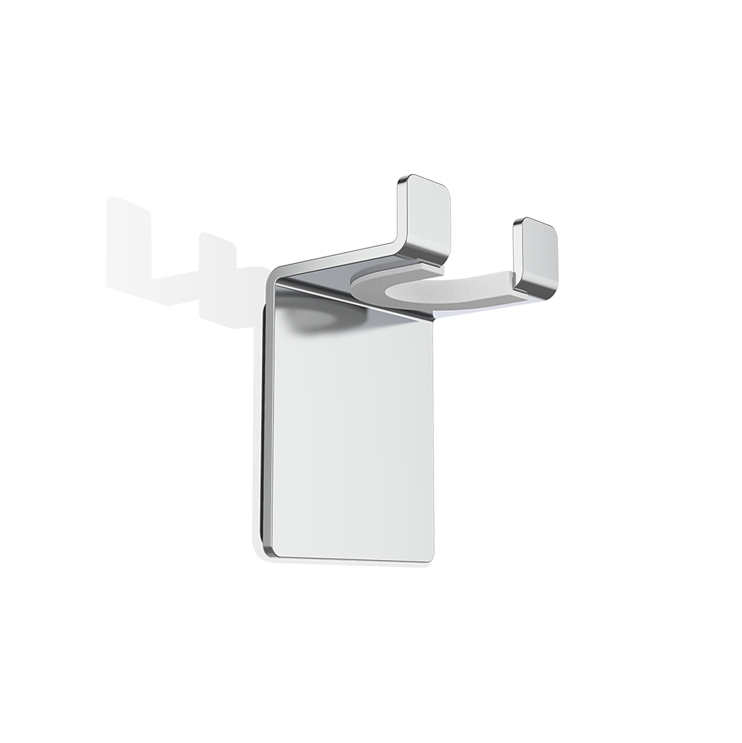 DW WH 4 Hook self adhesive - Chrome