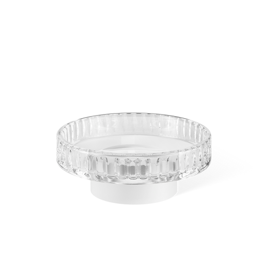 DW CENTURY STS Soap dish - White Matte with soap dish made of KRISTALL - edged