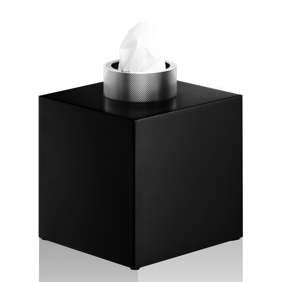DW CLUB KB Tissue box - Black Matte / Chrome
