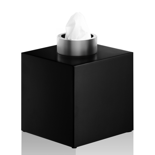 DW CLUB KB Tissue box - Black Matte / Chrome