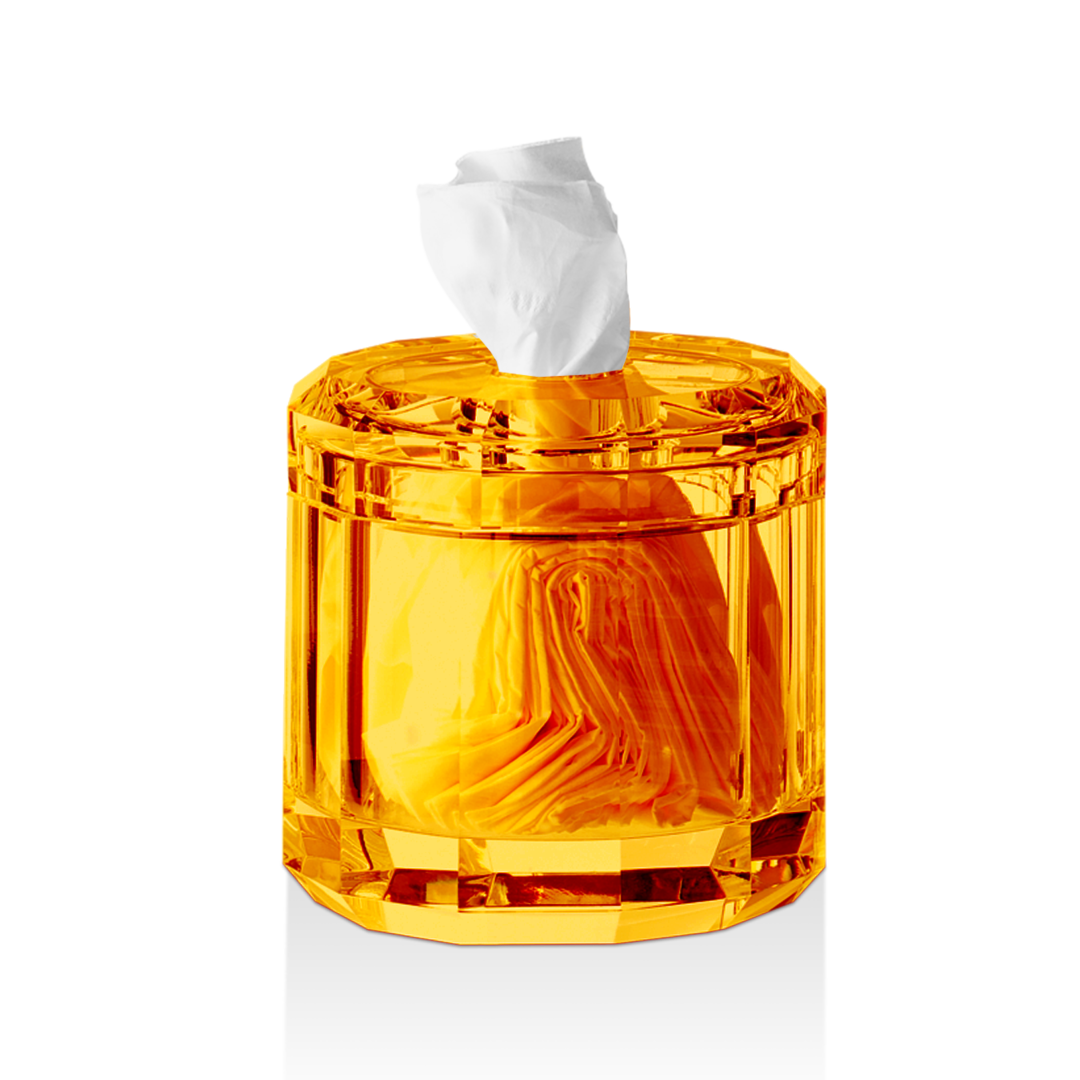 DW KR KB KRISTALL Tissue box - Amber