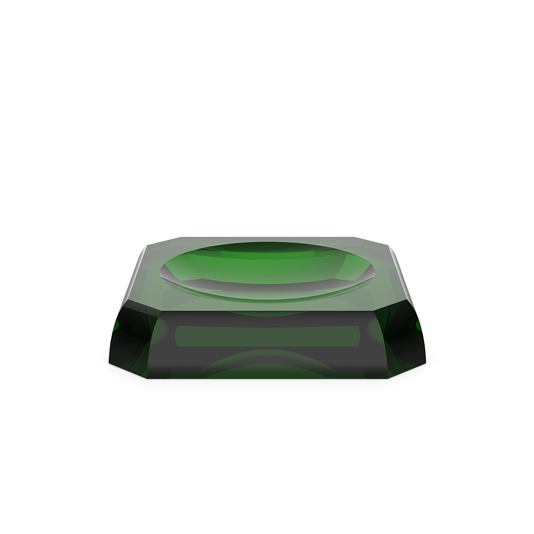 DW KR STS KRISTALL Soap dish - English green