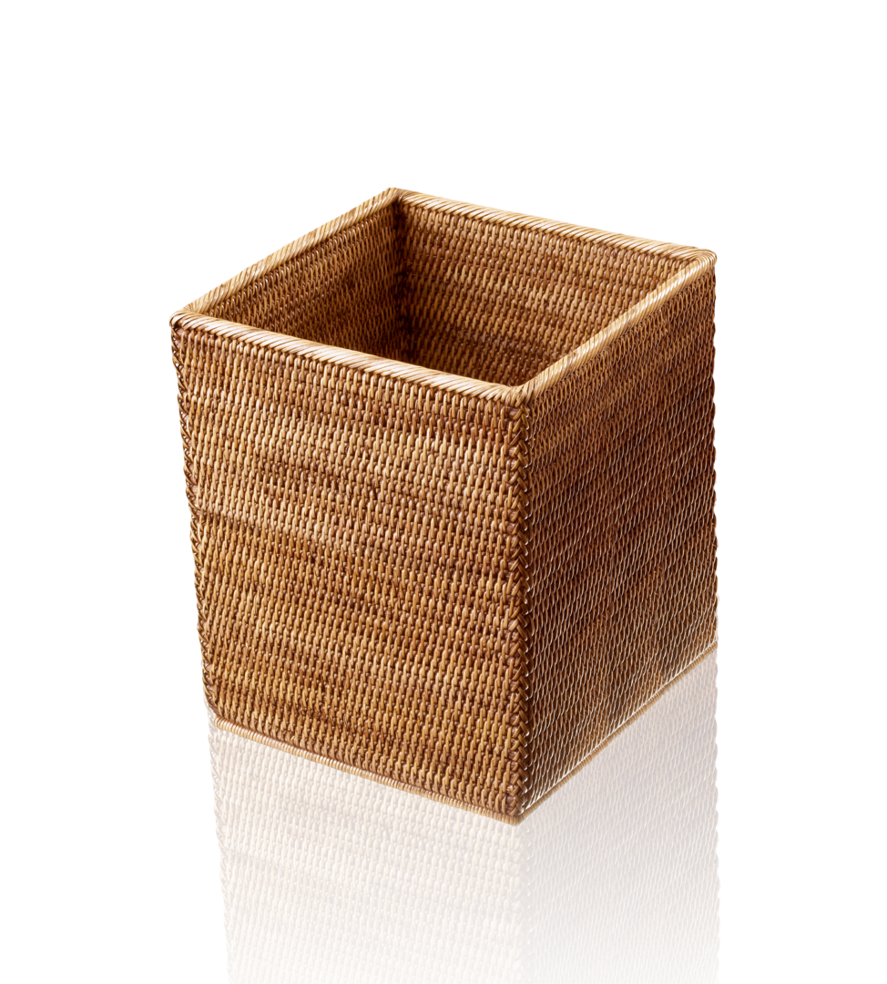 DW BASKET QK Paper bin square - Rattan dark