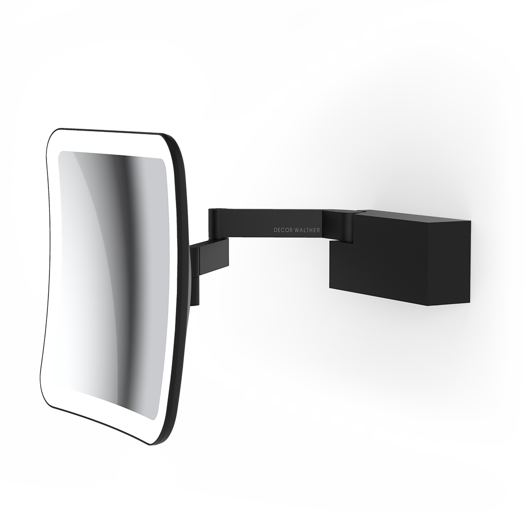 DW VISION S Cosmetic mirror illuminated - Black Matte WM - 5x Magnification