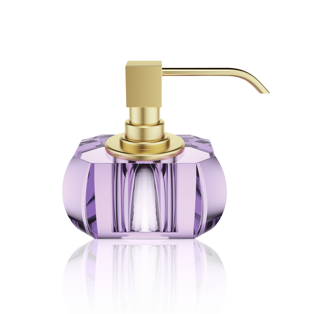 DW KR SSP KRISTALL Soap dispenser - Violet / Gold Matte 24 Carat