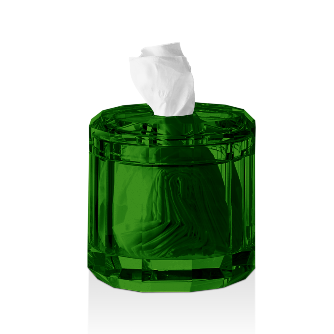 DW KR KB KRISTALL Tissue box - English green