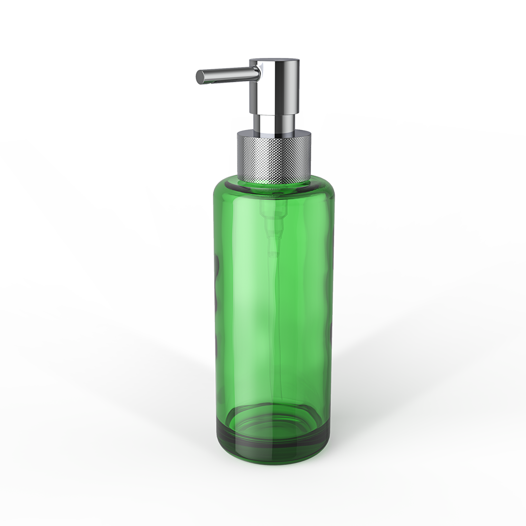 DW TT PORTER Soap dispenser Glass bottle Green / Pump Chrome