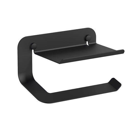 SONIA -QUICK TOILET ROLL HOLDER & SHELF BLACK