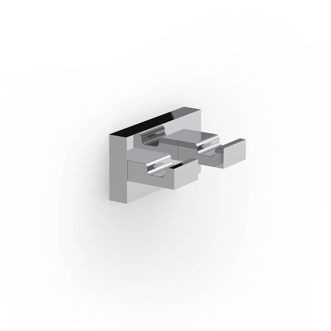 DW WH 5 Double hook / Bracket for Shower wiper - Chrome