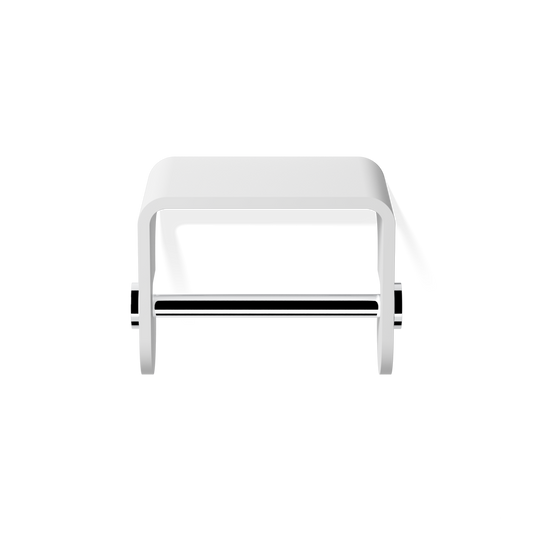 DW STONE TPH4 Toilet paper holder - White Matte / Chrome with Smartphone- / wet tissue-shelf