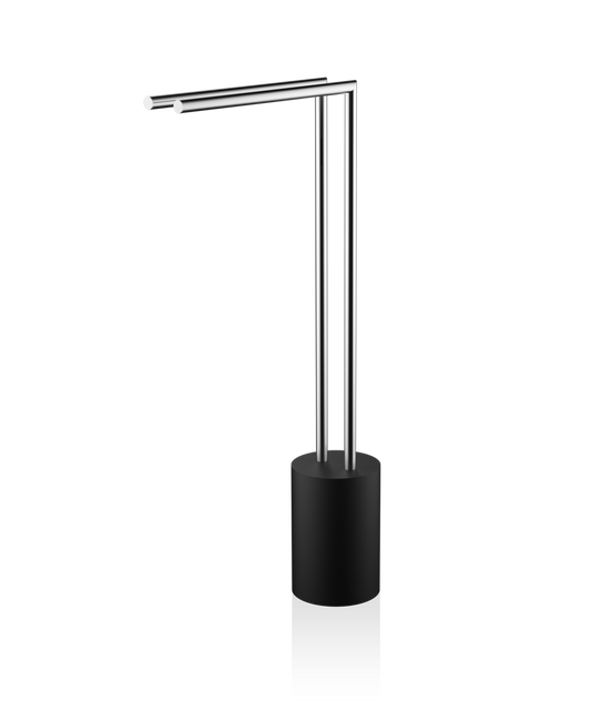 DW SDW STONE HT 2 Towel stand - Black Matte / Stainless Steel Matte