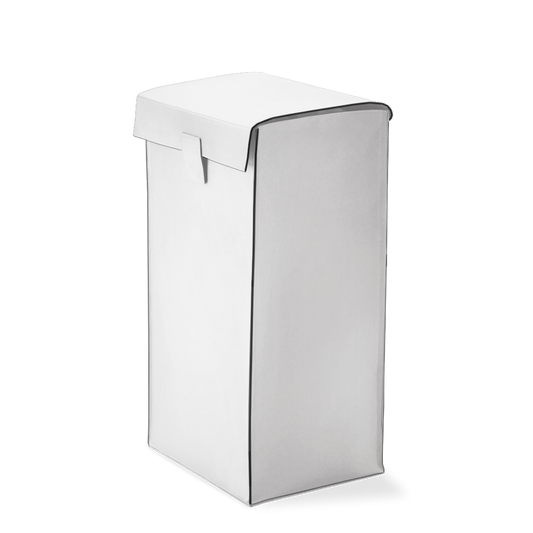 DW NAPPA WB Laundry basket with cover - Nappa Genuine Leather Snow-White