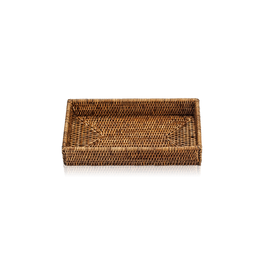 DW BASKET TAB 2 Tray square - Rattan dark