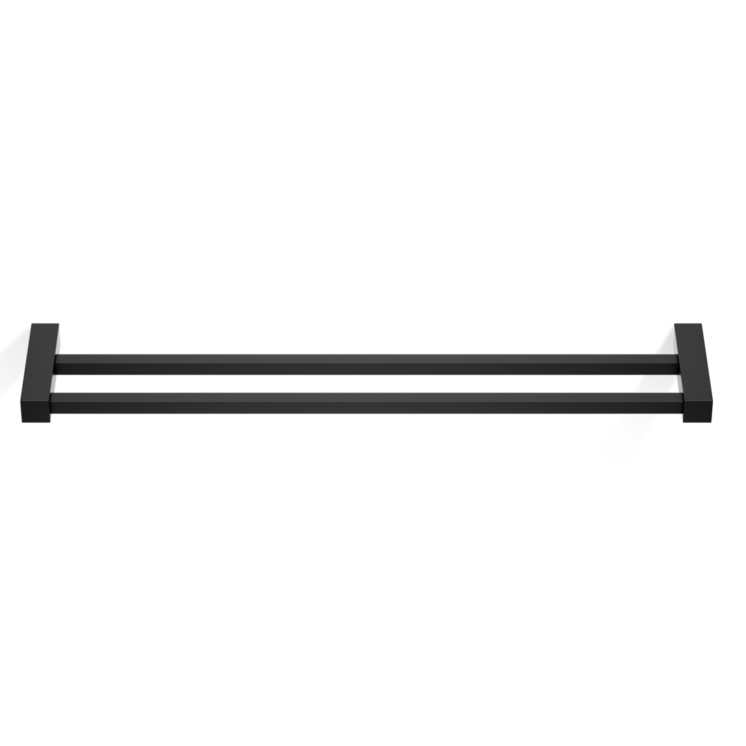 DW CO HTD60 CORNER Towel rail 24" double - Black Matte