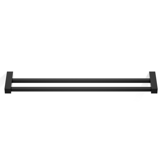 DW CO HTD60 CORNER Towel rail 24" double - Black Matte
