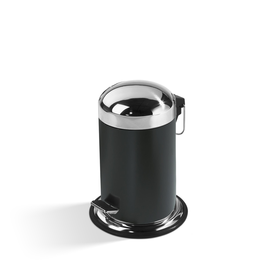 DW TE 30 Pedal bin - Black / Polished Stainless Steel
