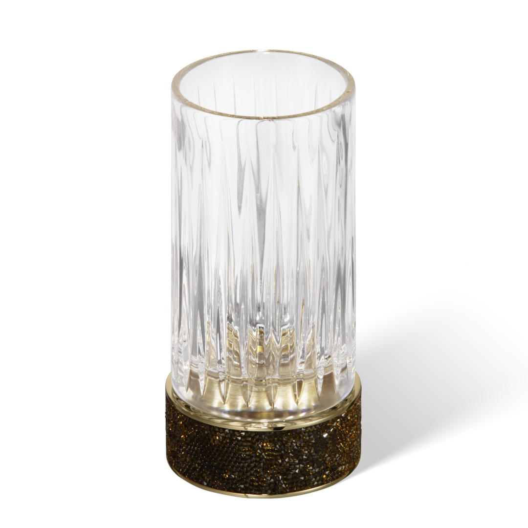 DW ROCKS SMG Tumbler - Gold 24 Carat with tumbler made of KRISTALL - edged