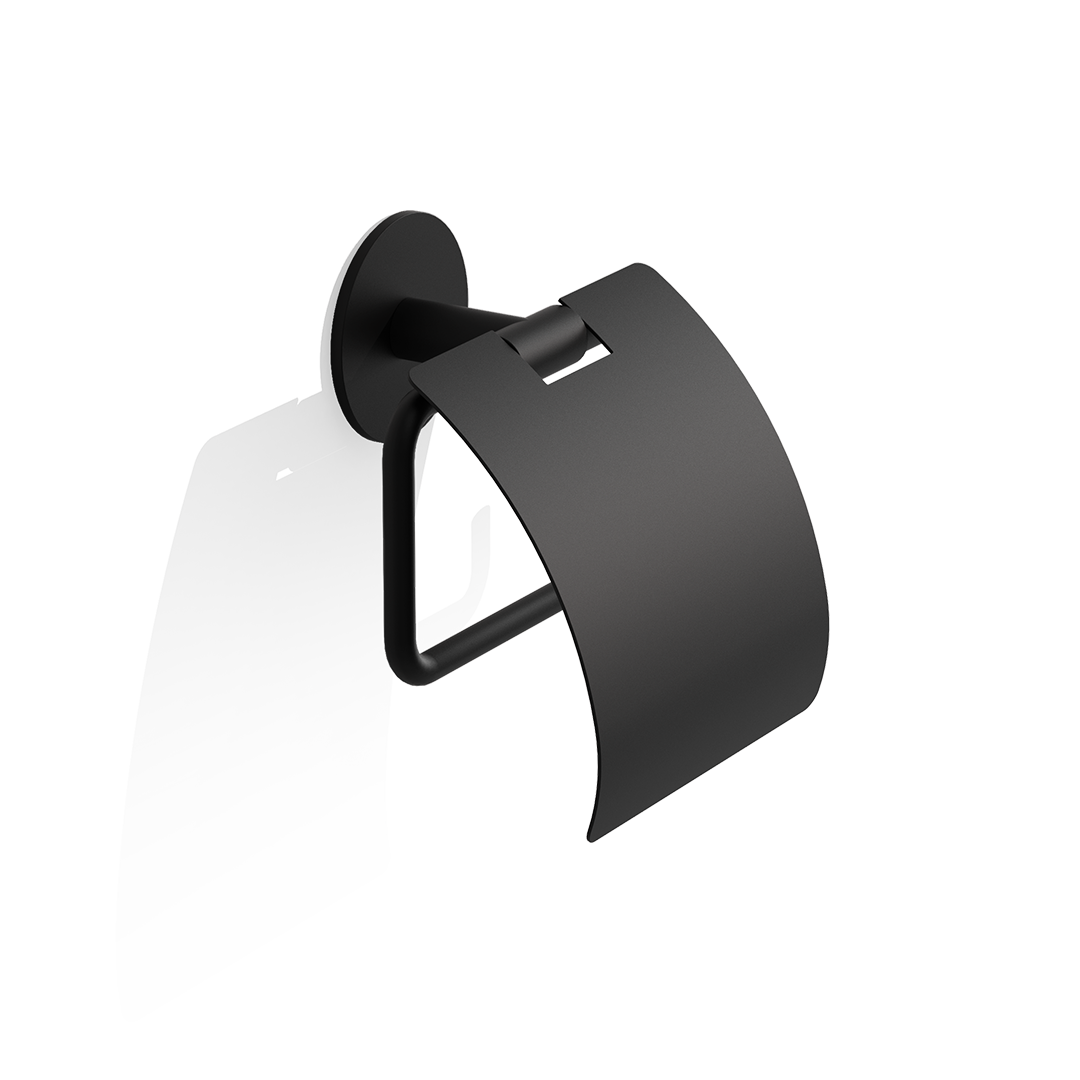 DW BA SK TPH4 BASIC Toilet paper holder - Black Matte - Self-adhesive