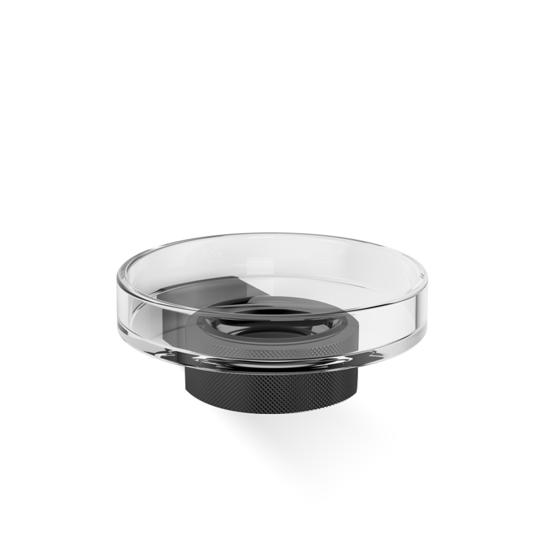 DW CLUB WSS Soap dish WM - Black Matte / Black Matte with soap dish made of KRISTALL - clear