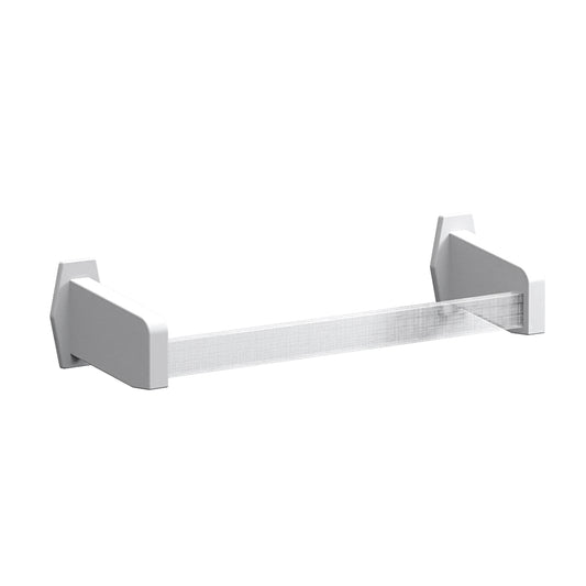 SONIA -LUCE TOWEL BAR 12" WHITE LINEN