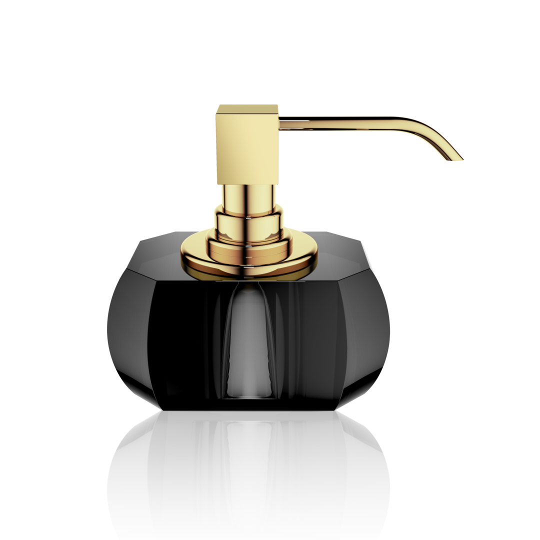 DW KR SSP KRISTALL Soap dispenser - Anthracite / Gold 24 Carat
