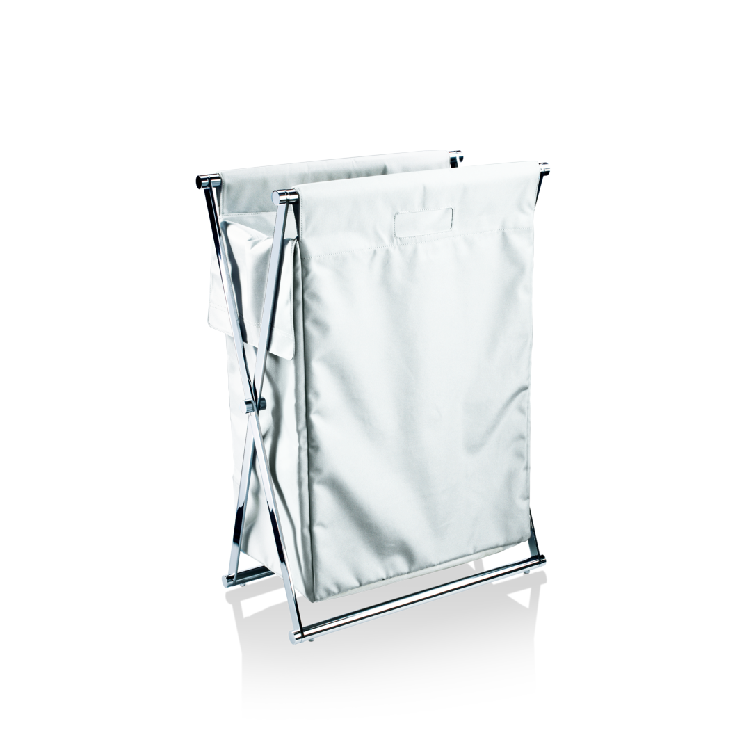 DW CROSS WBW Laundry basket - Chrome / White