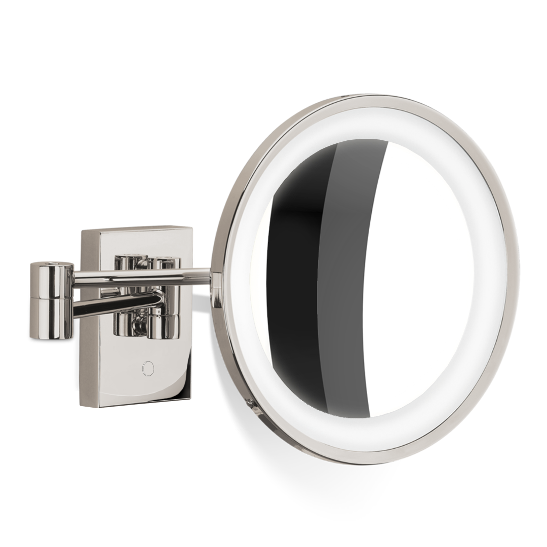 DW BS 40 10x LED Cosmetic mirror illuminated Polished Nickel - 10x Magnification