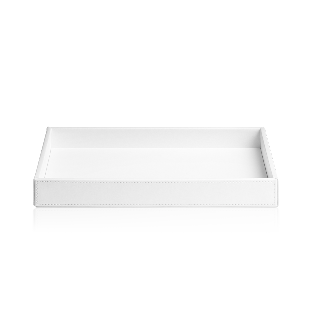 DW BROWNIE TAB L Tray large Vegan Leather White