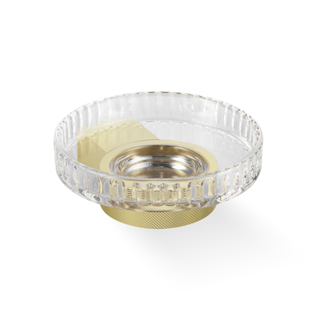 DW CLUB WSS Soap dish WM - Gold Matte 24 Carat with soap dish made of KRISTALL - edged