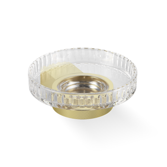 DW CLUB WSS Soap dish WM - Gold Matte 24 Carat with soap dish made of KRISTALL - edged