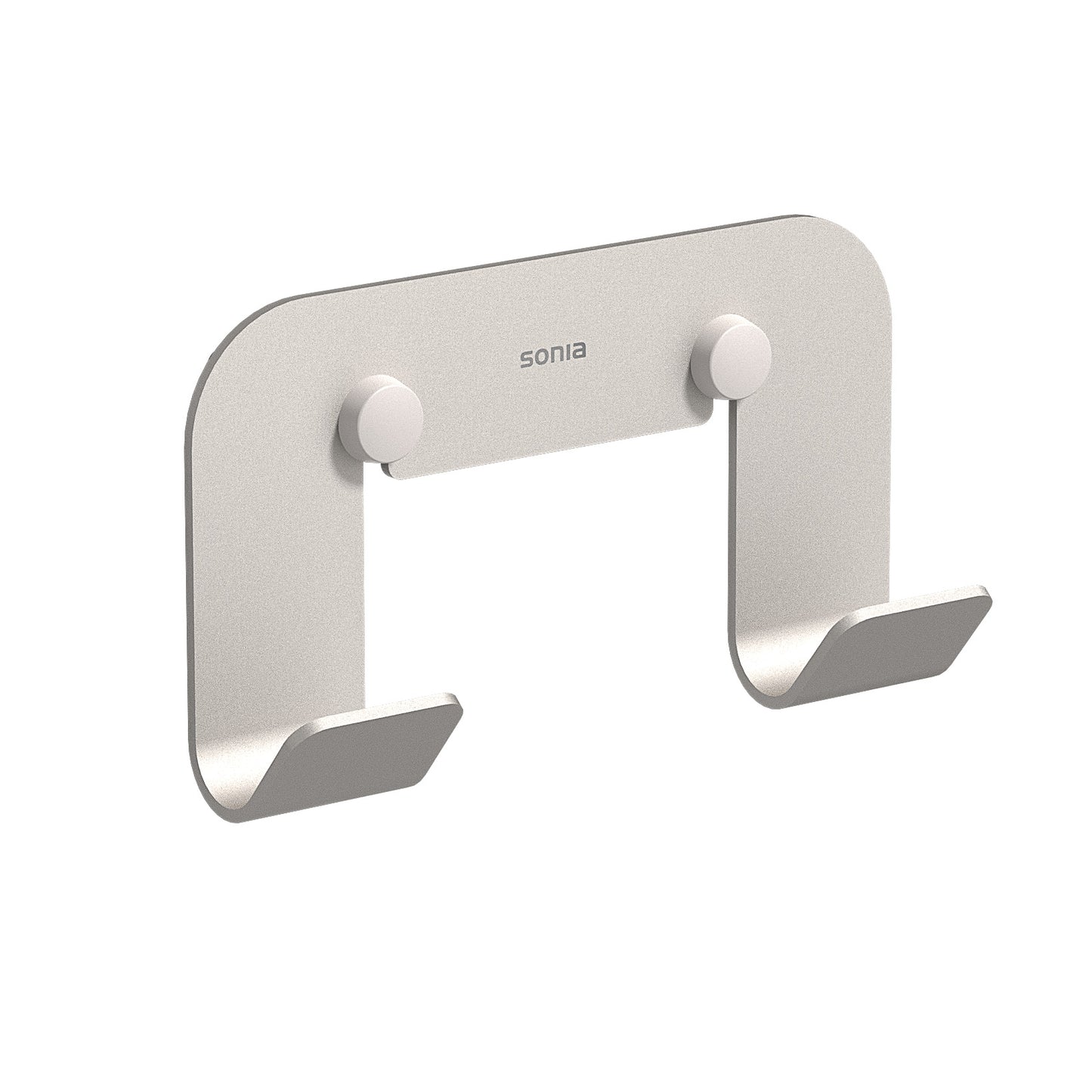 SONIA -QUICK DOUBLE ROBE HOOK ALUMINUM STEEL