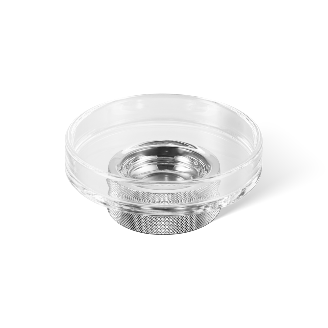 DW CLUB STS Soap dish - Chrome with soap dish made of KRISTALL - clear